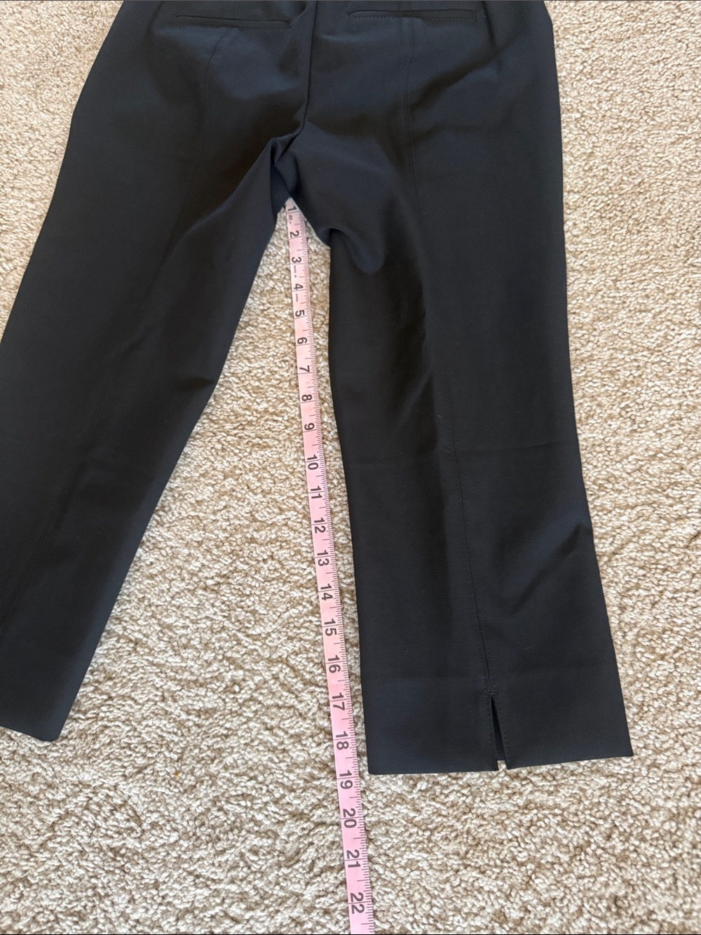 White House Black Market Men's Black Dress Pants - Tailored Cropped Fit - Picture 6 of 7